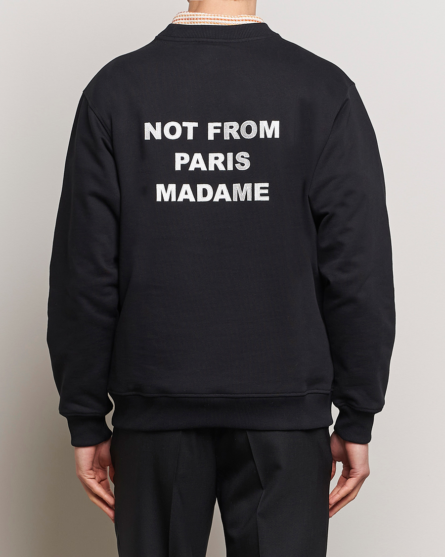Herr | Tröjor | Drôle de Monsieur | Slogan Sweatshirt Black