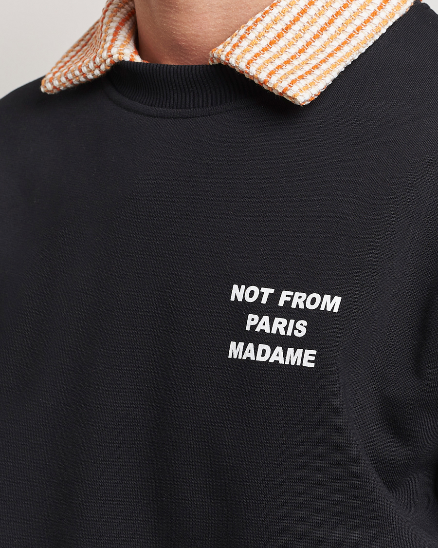 Herr | Tröjor | Drôle de Monsieur | Slogan Sweatshirt Black