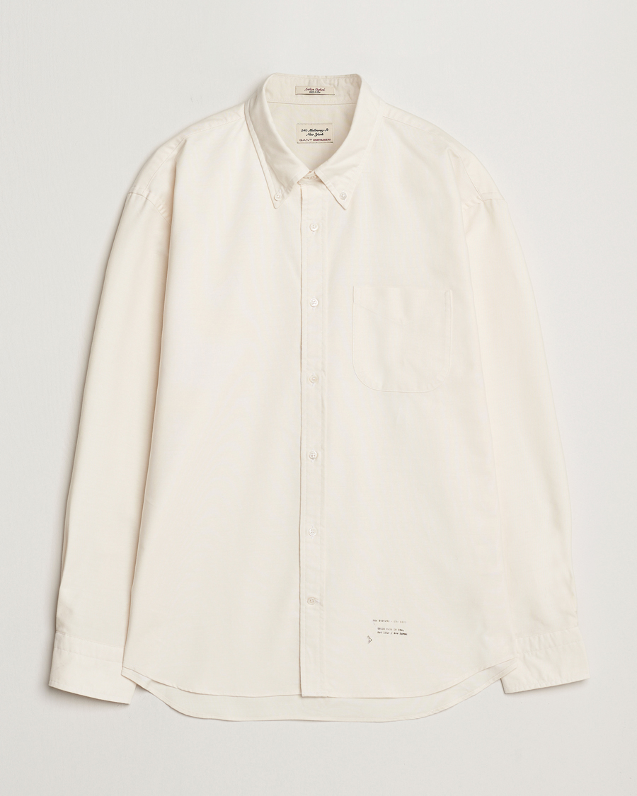 Herr | Skjortor | GANT 240 Mulberry Street | Regular Fit US Oxford Shirt Cream