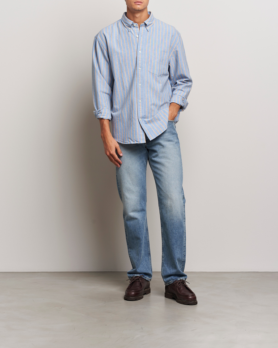 Herr | Skjortor | GANT 240 Mulberry Street | Regular Fit Archive Oxford Striped Shirt Vintage Blue