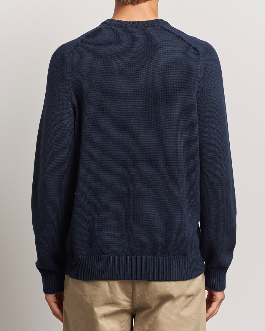 Herr | Tröjor | GANT | Casual Cotton Saddle C-neck Evening Blue