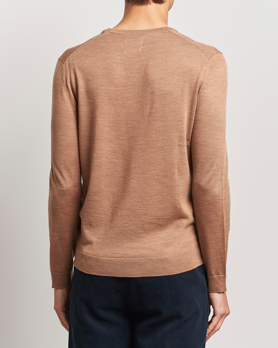 Herr | Tröjor | GANT | Extrafine Merino Wool C-Neck Dk Sand Melange