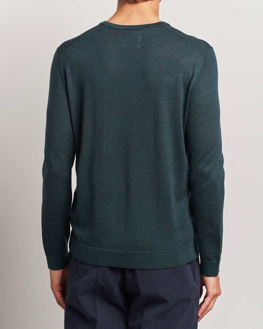 Herr | Tröjor | GANT | Extrafine Merino Wool C-Neck Tartan Green