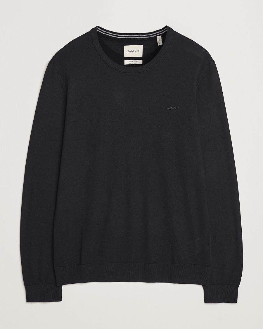 Herr | Tröjor | GANT | Extrafine Merino Wool C-Neck Black