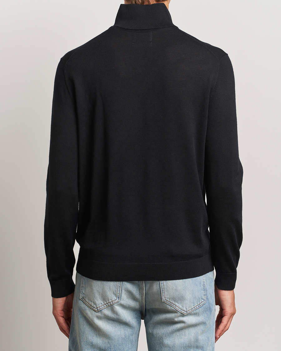 Herr | Tröjor | GANT | Extrafine Merino Wool Half Zip Black