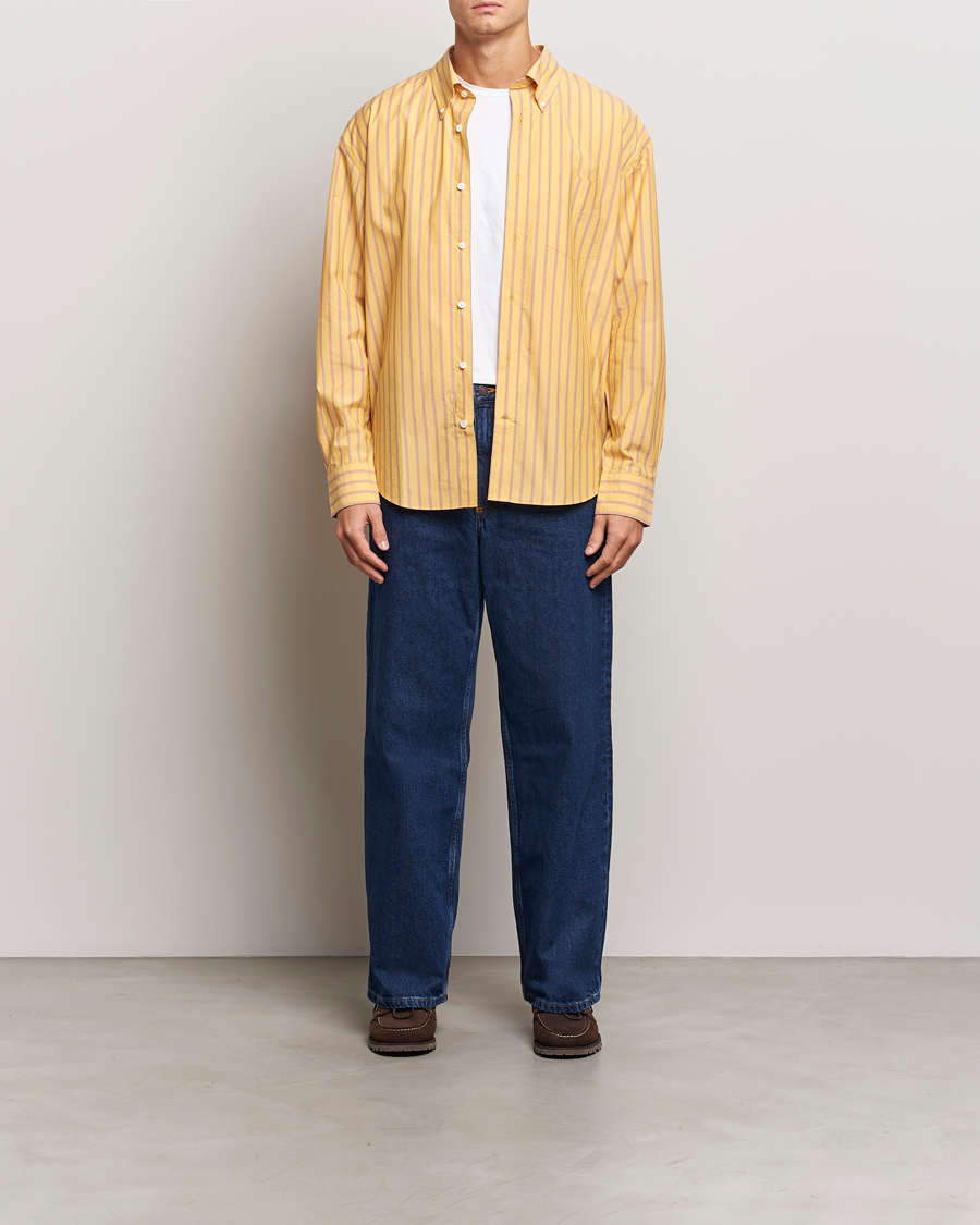 Herr | Skjortor | GANT | Rel Herigate Poplin Stripe Shirt Faded Sunset