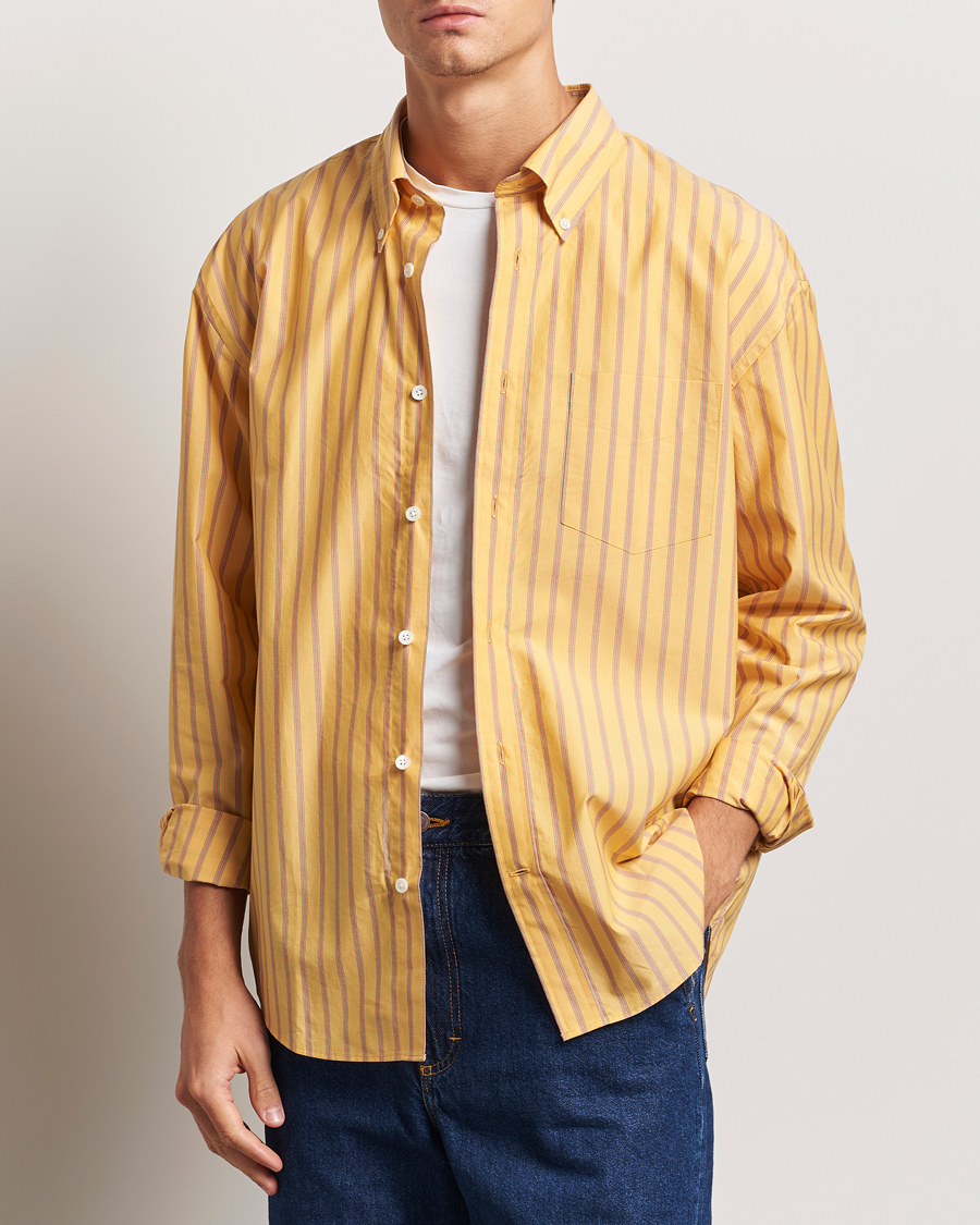 Herr | Skjortor | GANT | Rel Herigate Poplin Stripe Shirt Faded Sunset