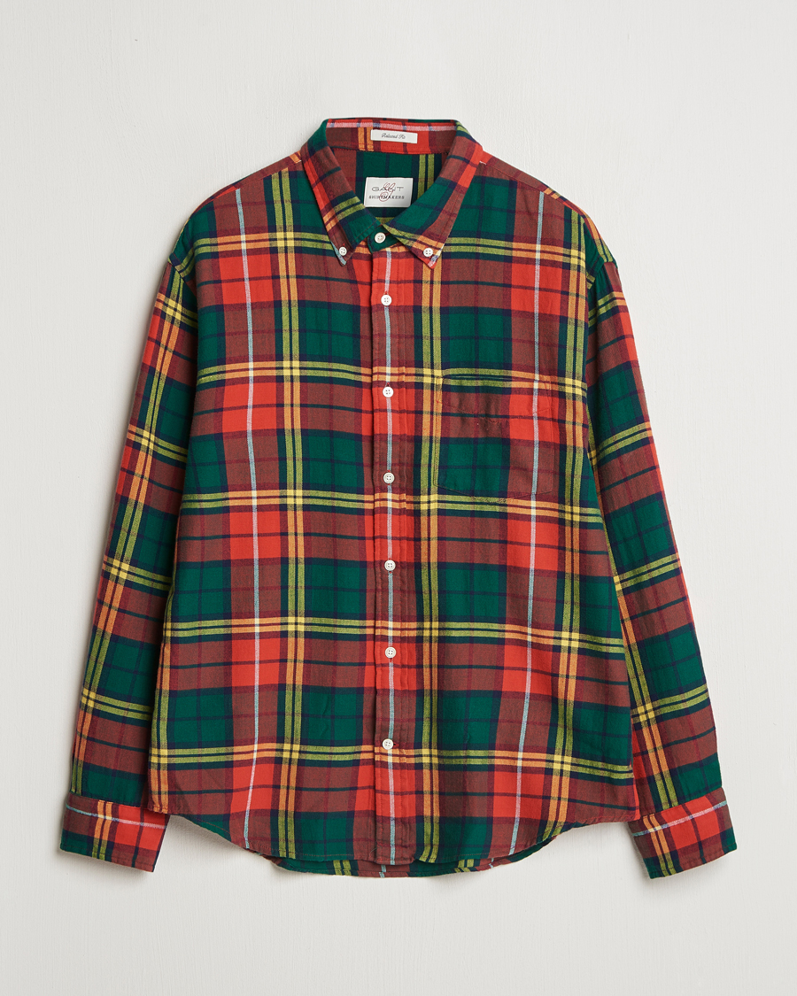 Herr | Skjortor | GANT | Rel Herigate Twill Tartan Shirt Bright Red