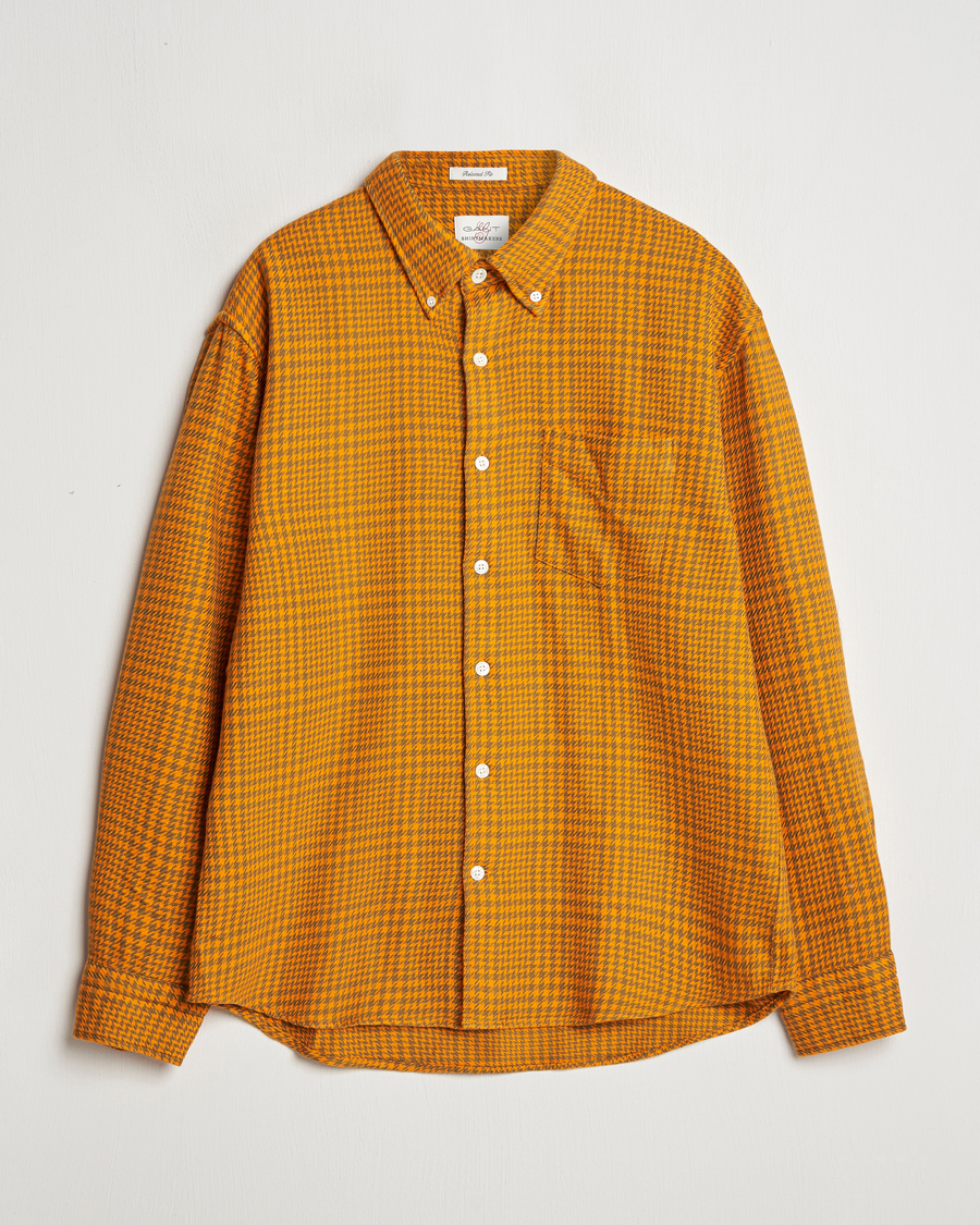 Herr | Skjortor | GANT | Rel Houndstooth Shirt Sweet Orange