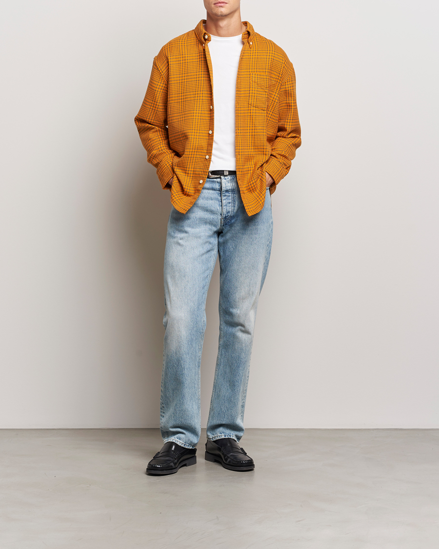 Herr | Skjortor | GANT | Rel Houndstooth Shirt Sweet Orange