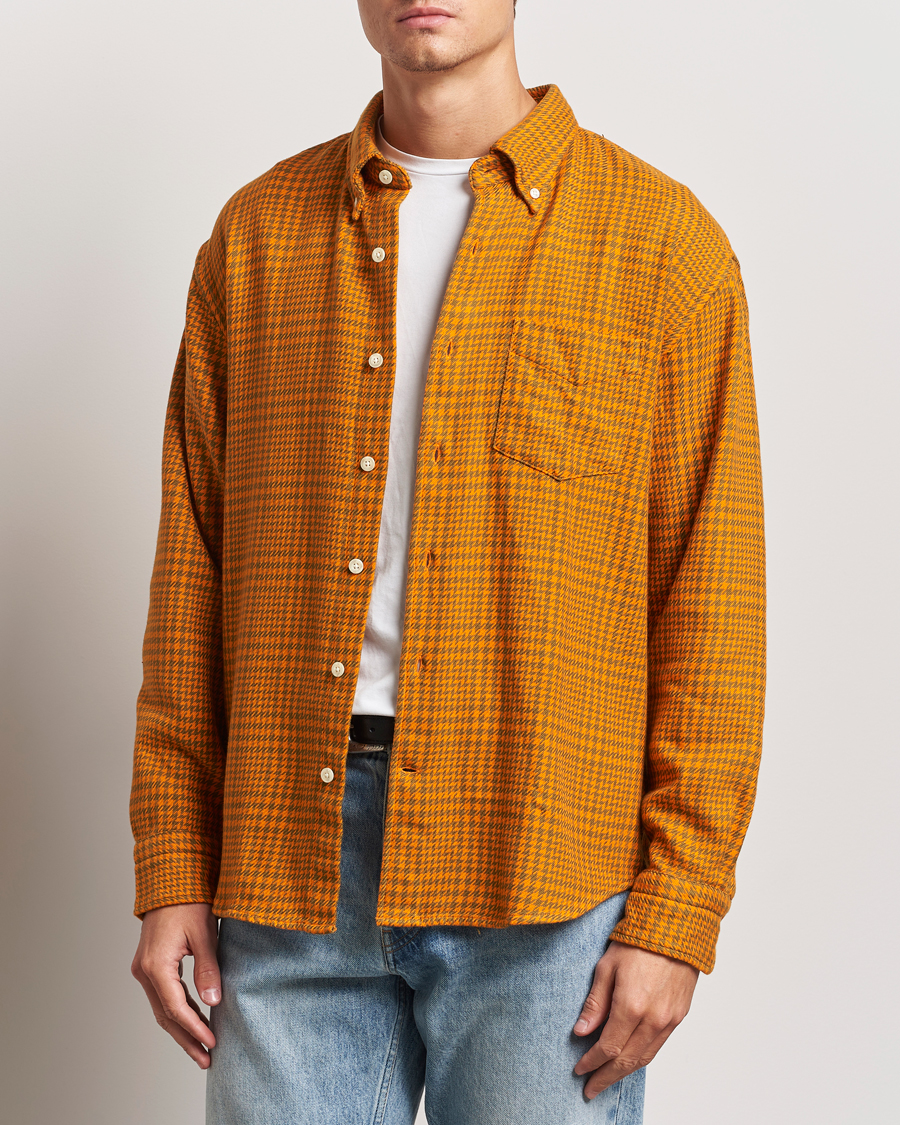Herr | Skjortor | GANT | Rel Houndstooth Shirt Sweet Orange