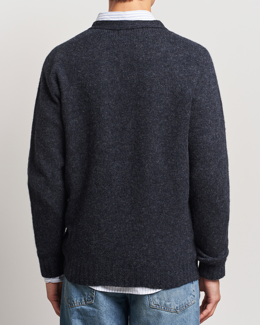 Herr | Tröjor | Harley Of Scotland | Supersoft Lambswool Cardigan Charcoal