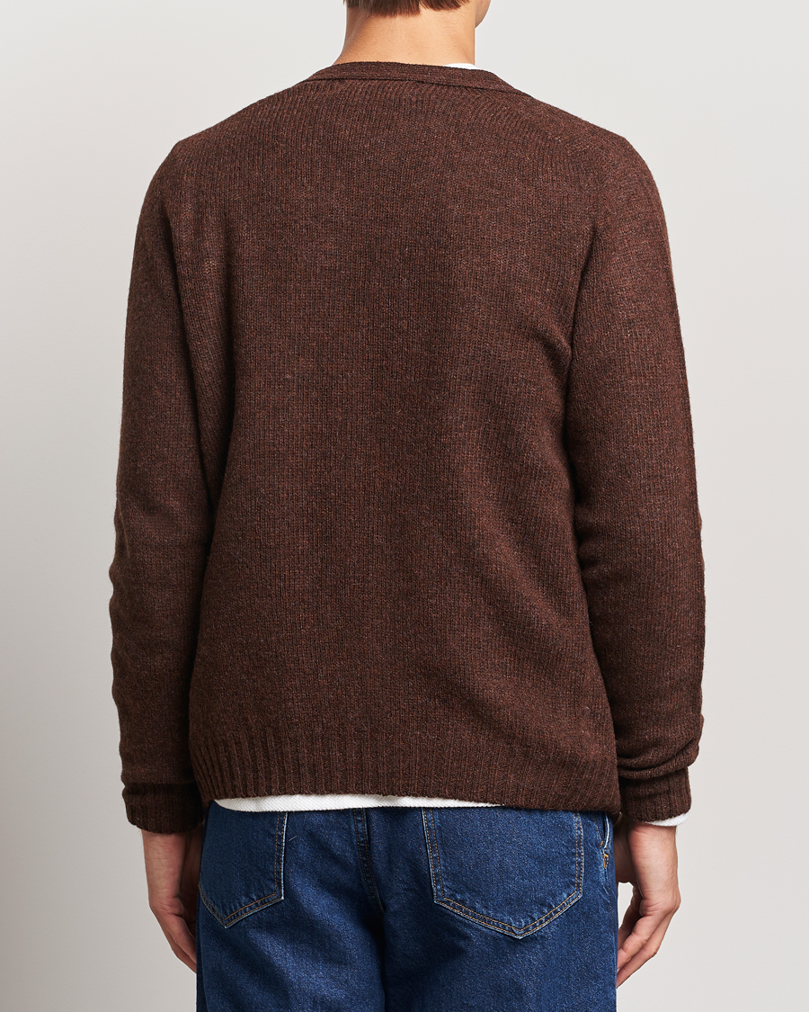 Herr | Tröjor | Harley Of Scotland | Supersoft Lambswool Cardigan Coffee