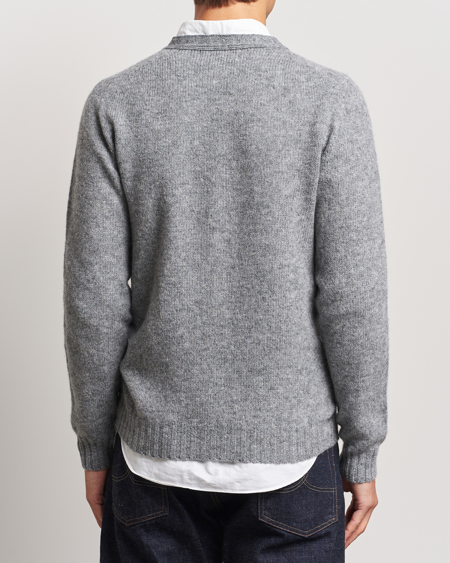 Herr | Tröjor | Harley Of Scotland | Supersoft Lambswool Cardigan Medium Grey