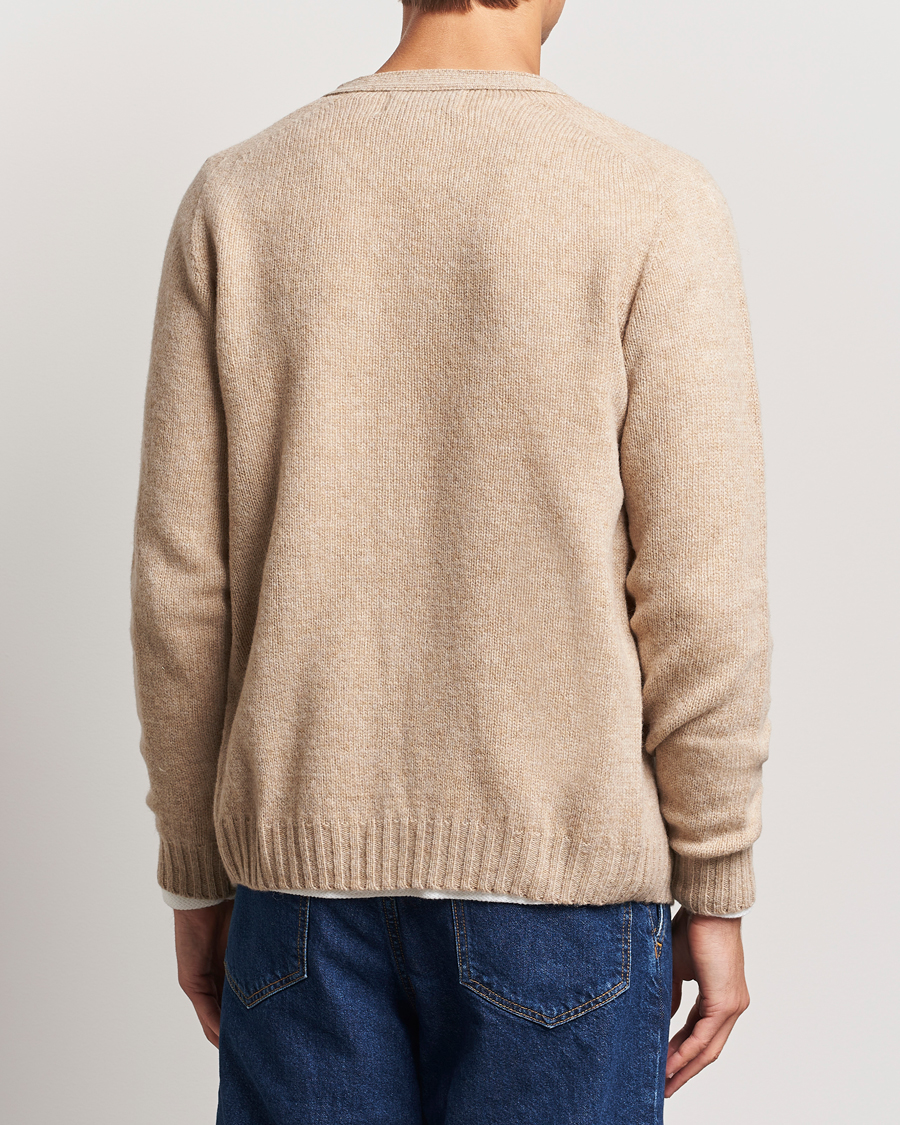 Herr | Tröjor | Harley Of Scotland | Supersoft Lambswool Cardigan Oatmilk