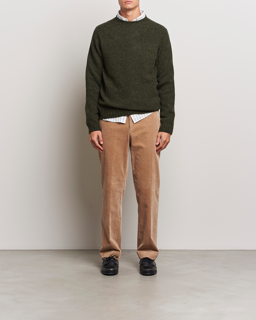 Herr | Tröjor | Harley Of Scotland | Donegal Wool Crewneck Harris Green