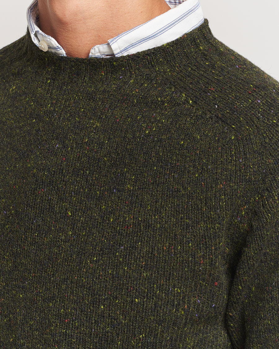 Herr | Tröjor | Harley Of Scotland | Donegal Wool Crewneck Harris Green