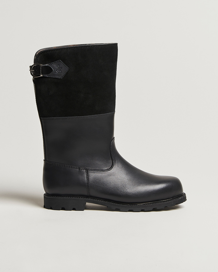 Herr | Ludwig Reiter Maronibrater Boot Black Calf/Suede Shaft | Ludwig Reiter | Maronibrater Boot Black Calf/Suede Shaft