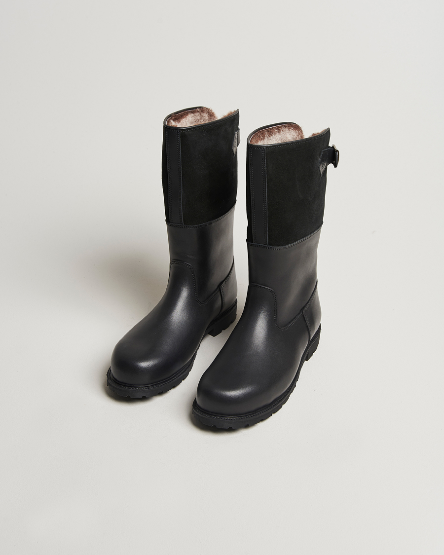 Herr | Ludwig Reiter Maronibrater Boot Black Calf/Suede Shaft | Ludwig Reiter | Maronibrater Boot Black Calf/Suede Shaft