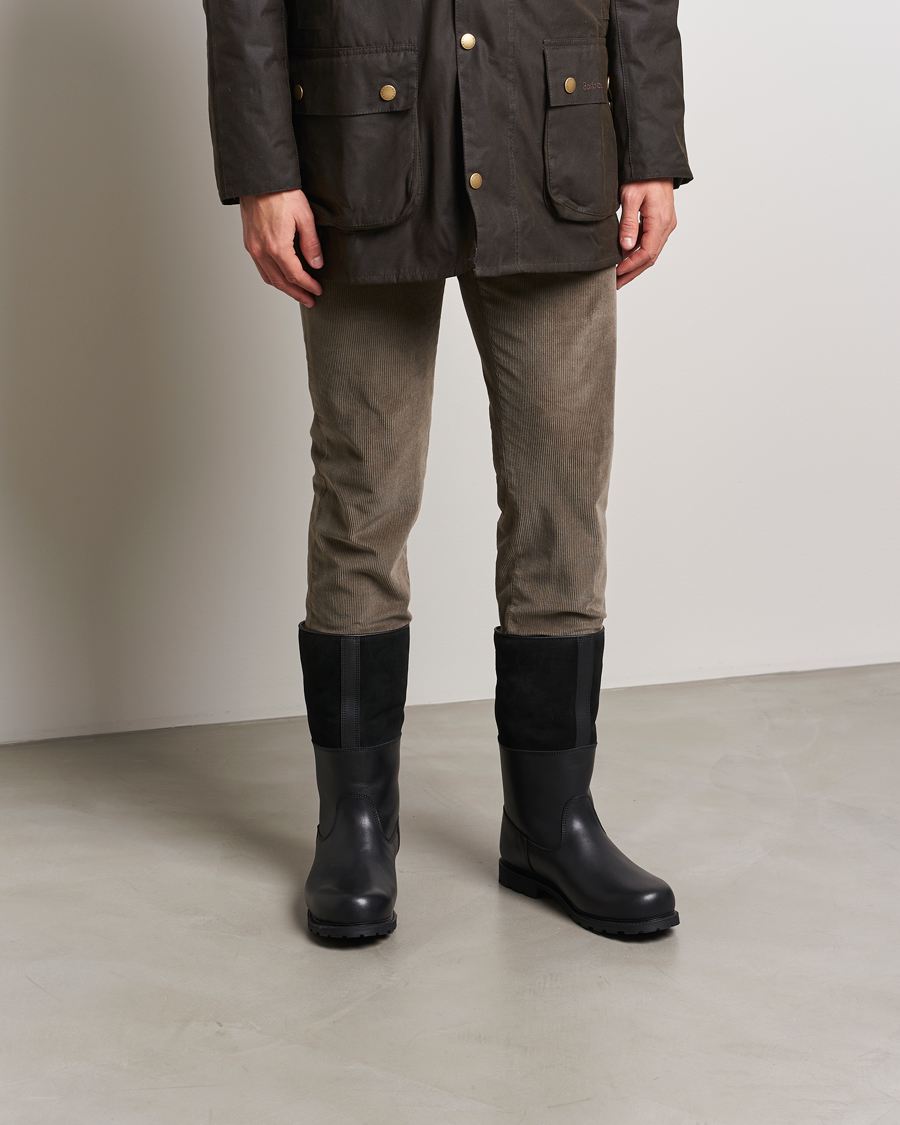 Herr | Ludwig Reiter Maronibrater Boot Black Calf/Suede Shaft | Ludwig Reiter | Maronibrater Boot Black Calf/Suede Shaft