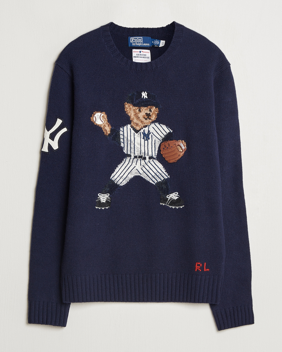 Herr | Tröjor | Polo Ralph Lauren | MLB Sweater Bear Navy Combo