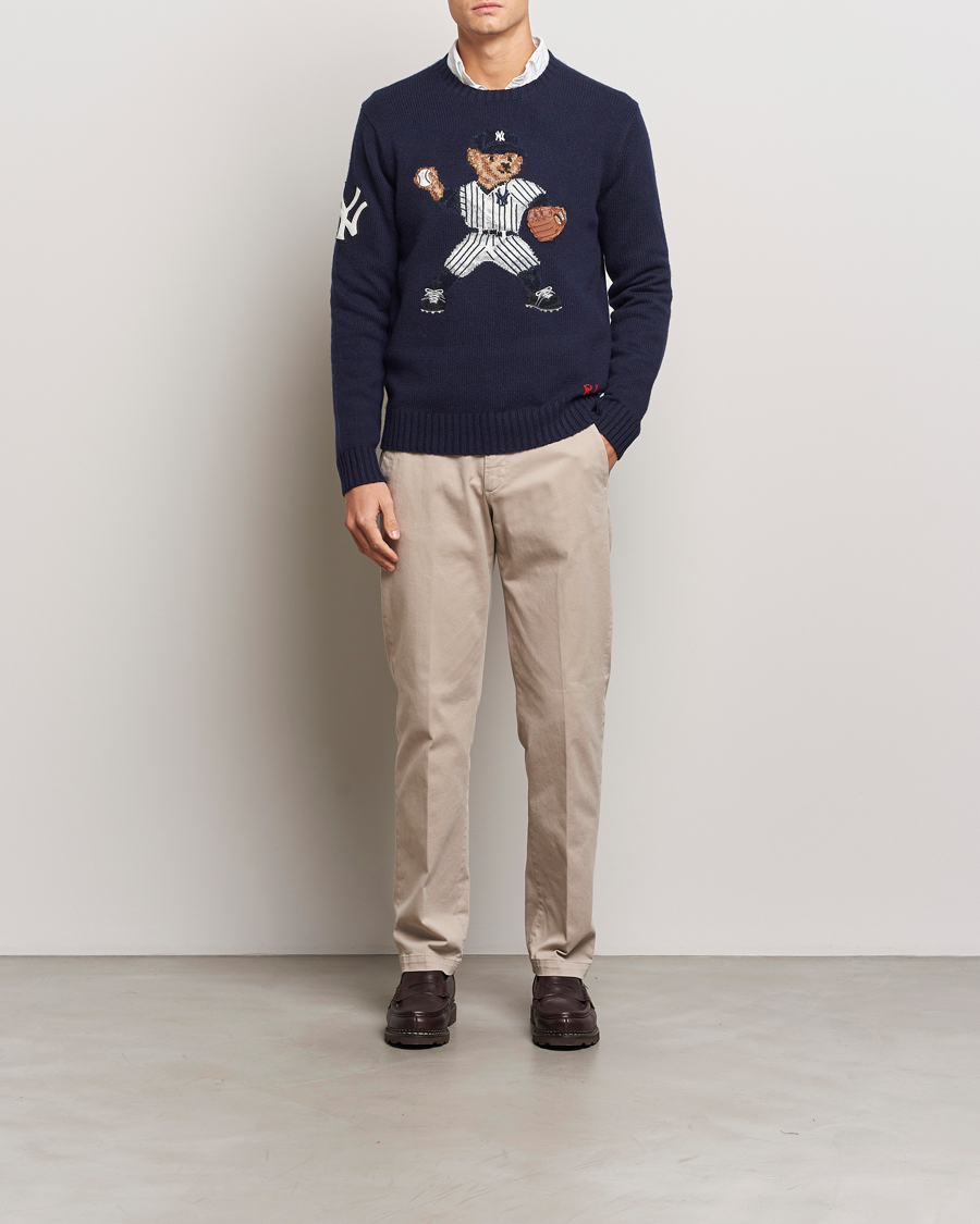Herr | Tröjor | Polo Ralph Lauren | MLB Sweater Bear Navy Combo