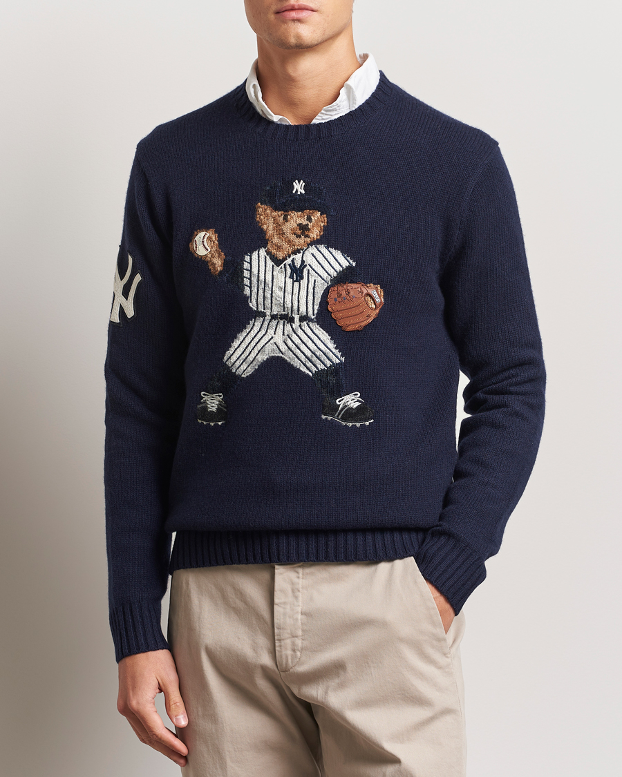 Herr | Tröjor | Polo Ralph Lauren | MLB Sweater Bear Navy Combo
