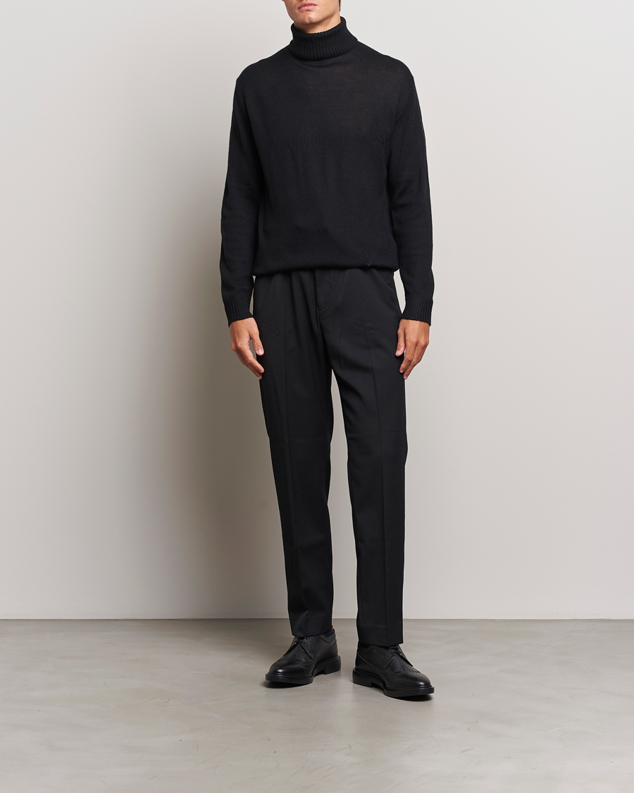 Herr | Tröjor | Jil Sander | Virgil Wool Roll Neck Sweater Black