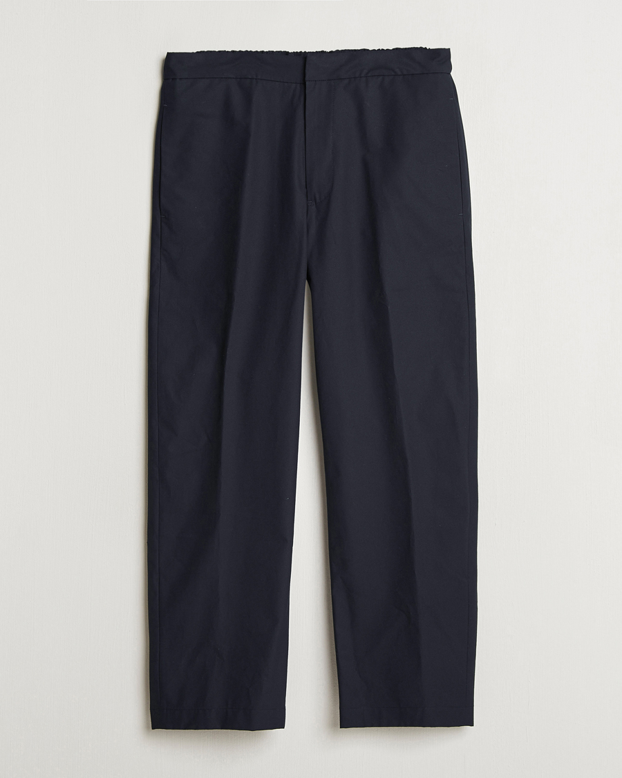 Herr | Byxor | Jil Sander | Water Repellent Cotton Drawstring Pants Navy