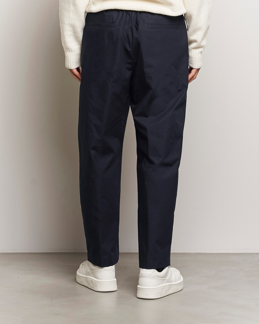 Herr | Byxor | Jil Sander | Water Repellent Cotton Drawstring Pants Navy