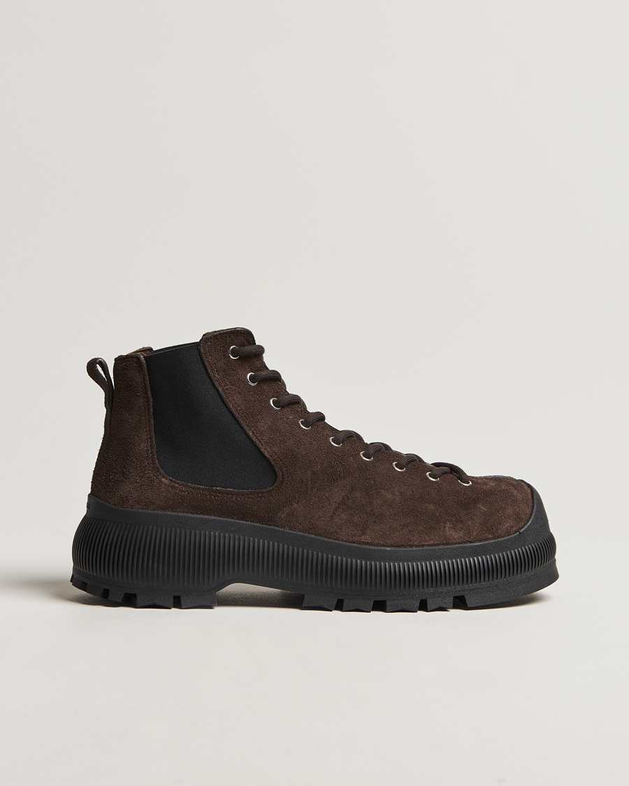 Herr | Jil Sander Suede Ankle Boots Dark Brown | Jil Sander | Suede Ankle Boots Dark Brown