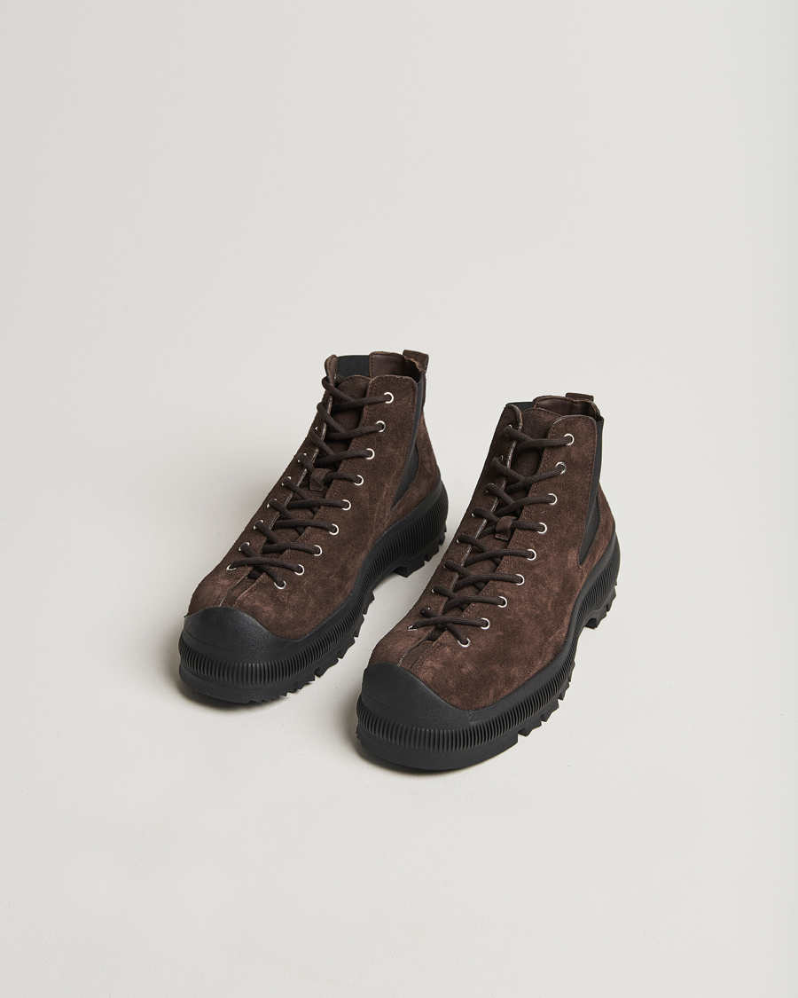Herr | Jil Sander Suede Ankle Boots Dark Brown | Jil Sander | Suede Ankle Boots Dark Brown