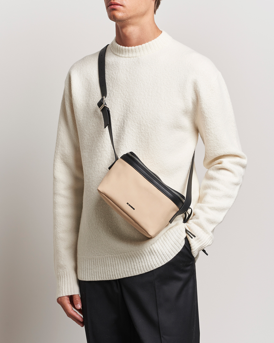 Herr | Tröjor | Jil Sander | Boiled Merino Round Neck Sweater Off White
