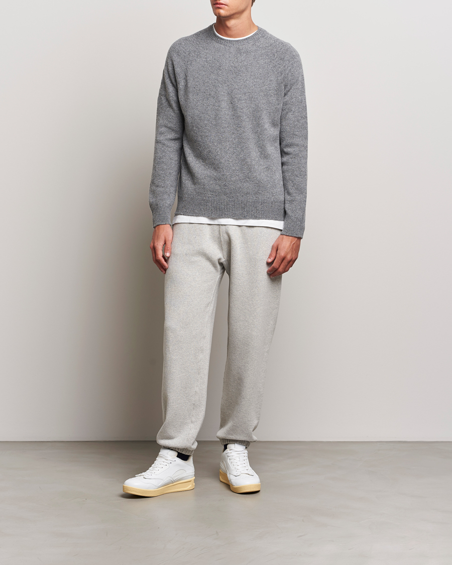 Herr | Tröjor | Jil Sander | Cashmere/Merino Round Neck Sweater Grey Melange