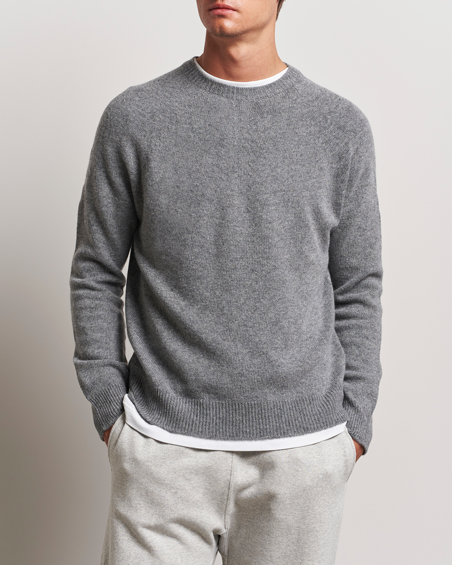 Herr | Nya varumärken | Jil Sander | Cashmere/Merino Round Neck Sweater Grey Melange