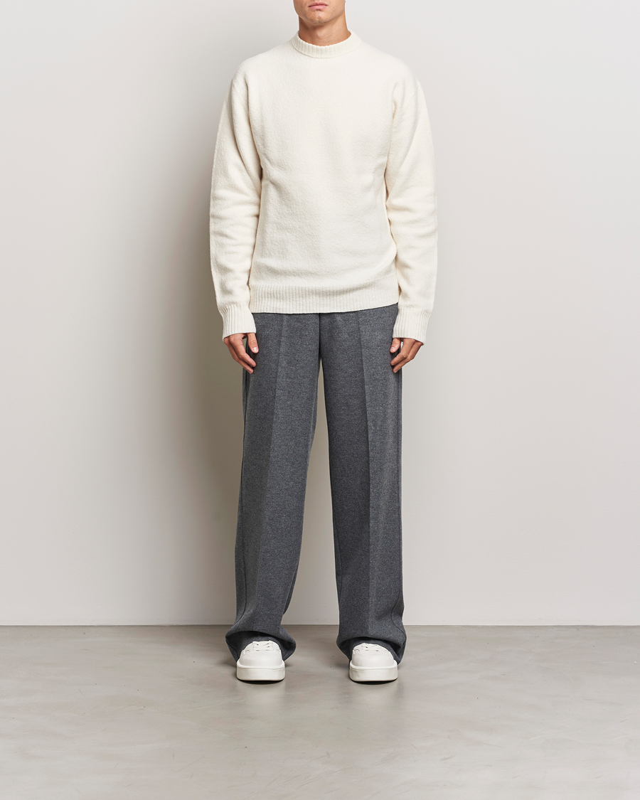Herr | Byxor | Jil Sander | Wool Flannel Pants Grey Melange