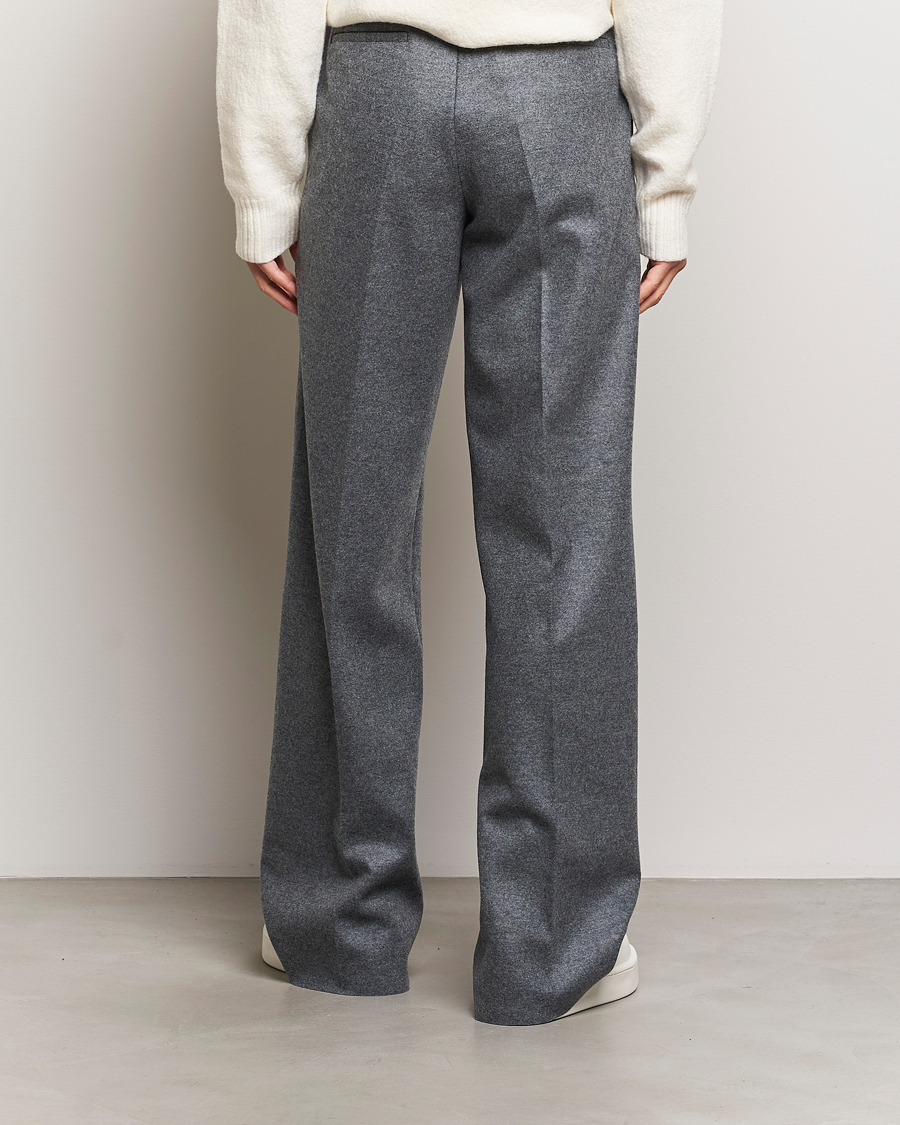 Herr | Byxor | Jil Sander | Wool Flannel Pants Grey Melange