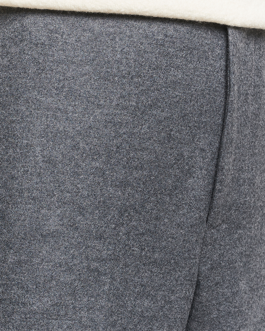 Herr | Byxor | Jil Sander | Wool Flannel Pants Grey Melange