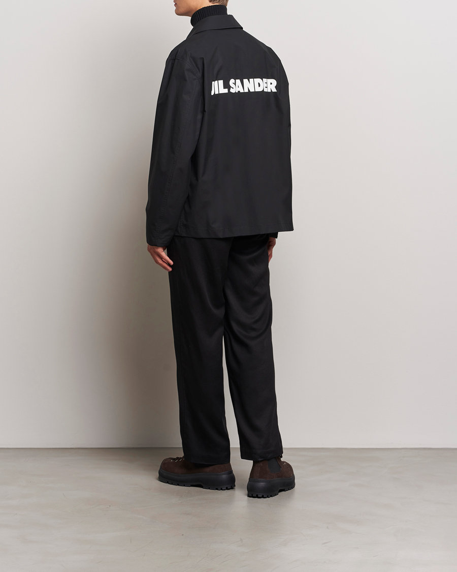 Herr | Jackor | Jil Sander | Back Printed Coach Jacket Black