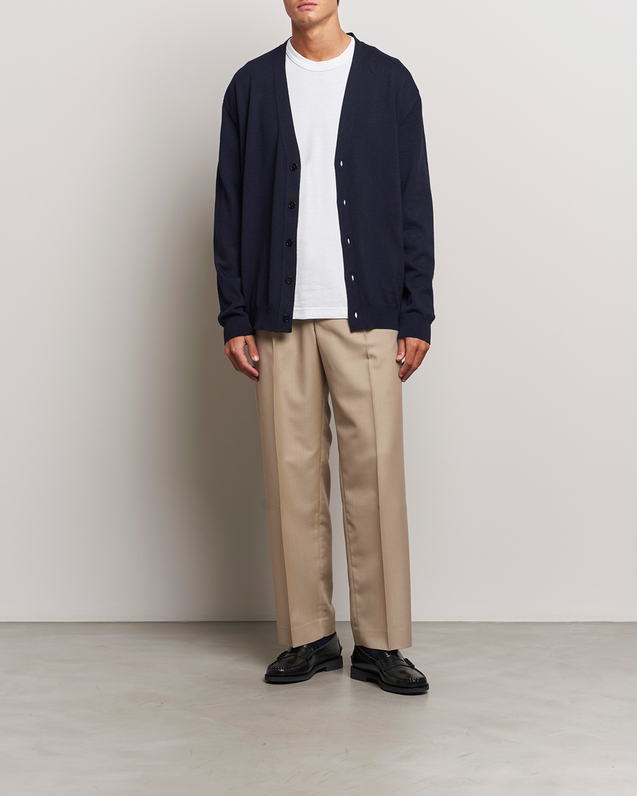 Herr | Tröjor | Jil Sander | Superfine Merino Cardigan Navy