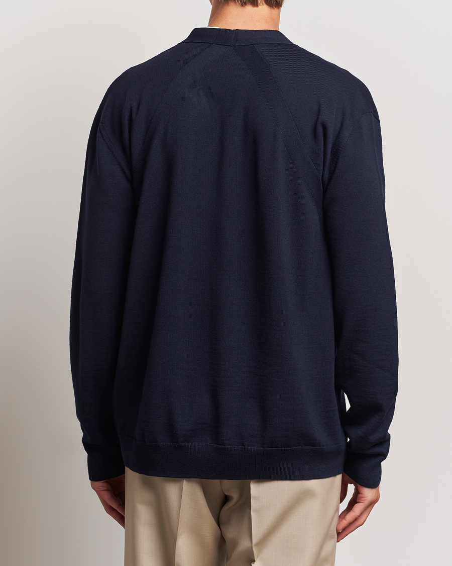 Herr | Tröjor | Jil Sander | Superfine Merino Cardigan Navy
