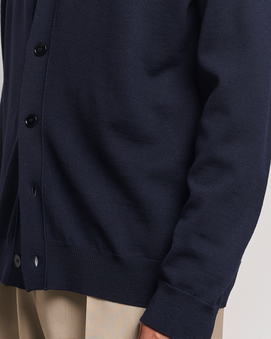 Herr | Tröjor | Jil Sander | Superfine Merino Cardigan Navy