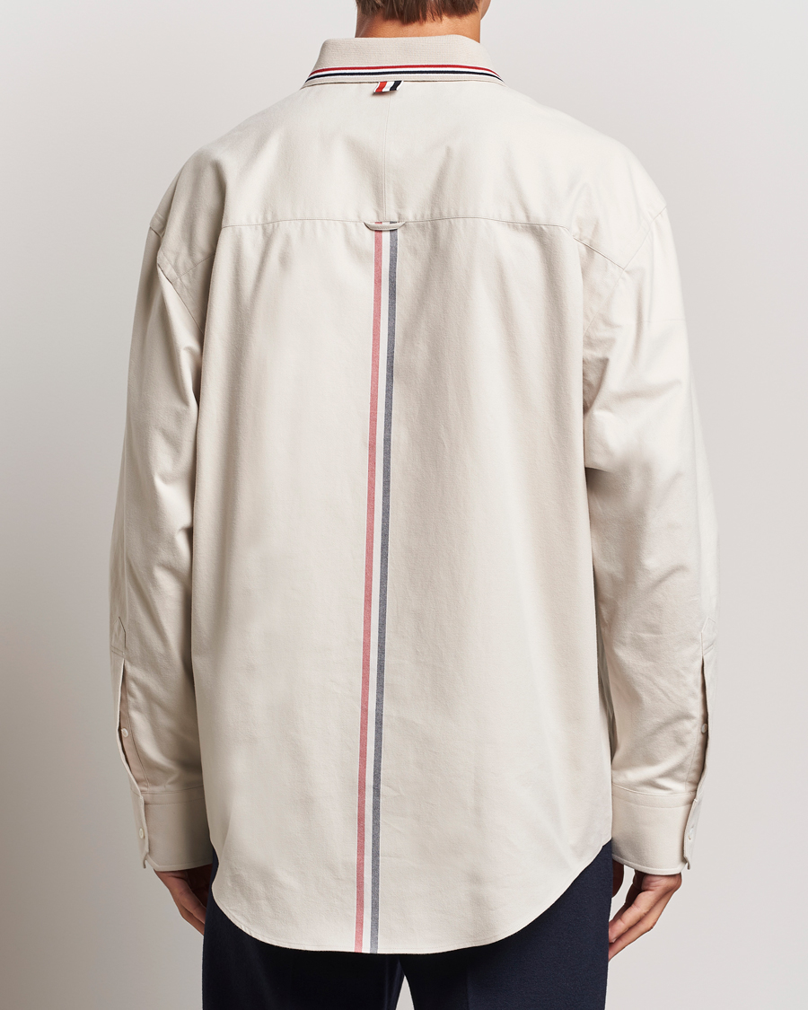 Herr | Skjortor | Thom Browne | Knit Collar Flannel Overshirt Off White