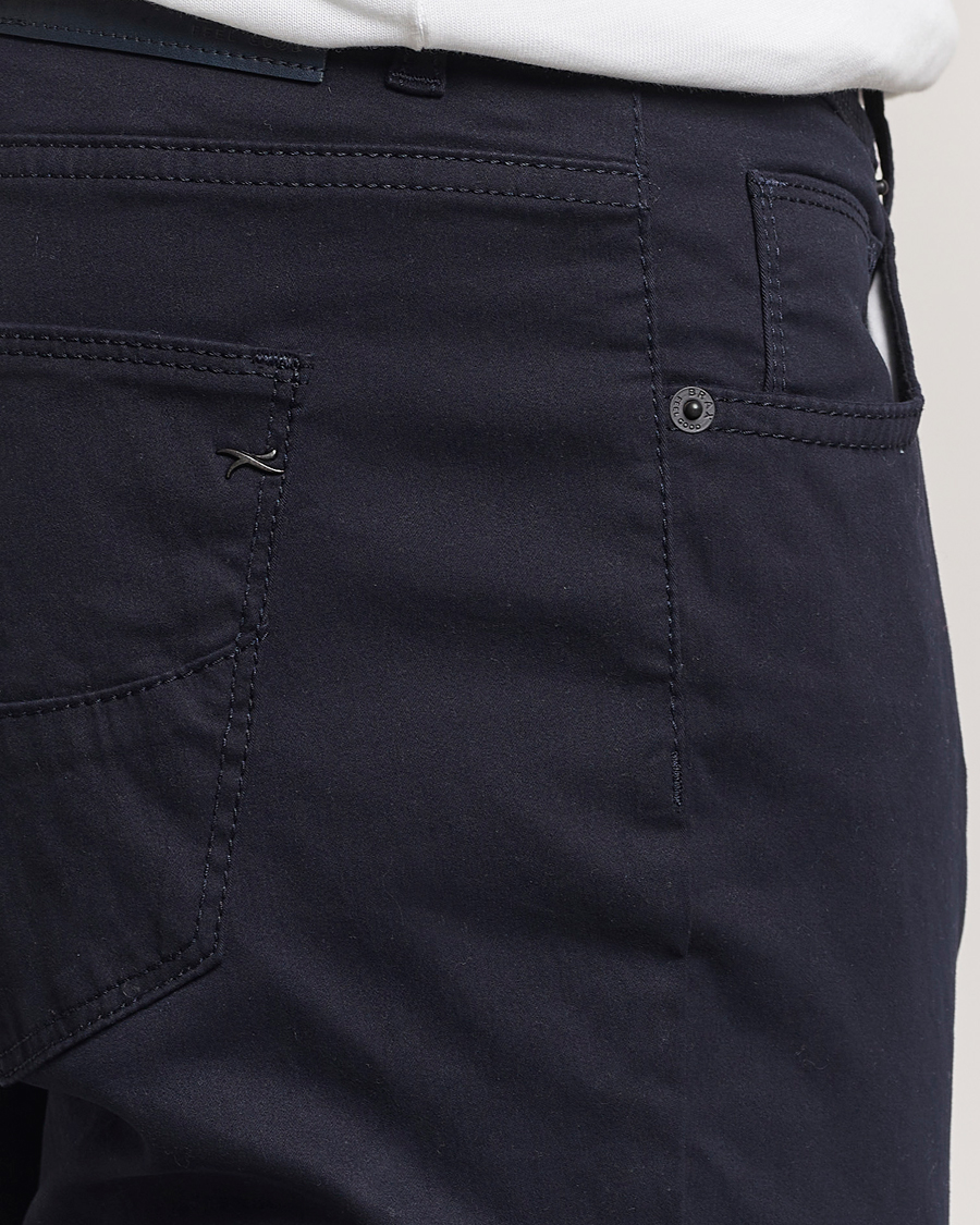 Herr | Byxor | Brax | Cadiz Cotton Satin 5-Pocket Pants Perma Blue