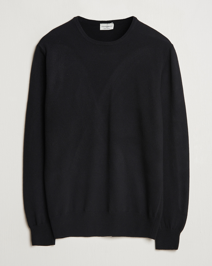 Herr | Tröjor | Morgano | Wool/Cashmere Crewneck Black