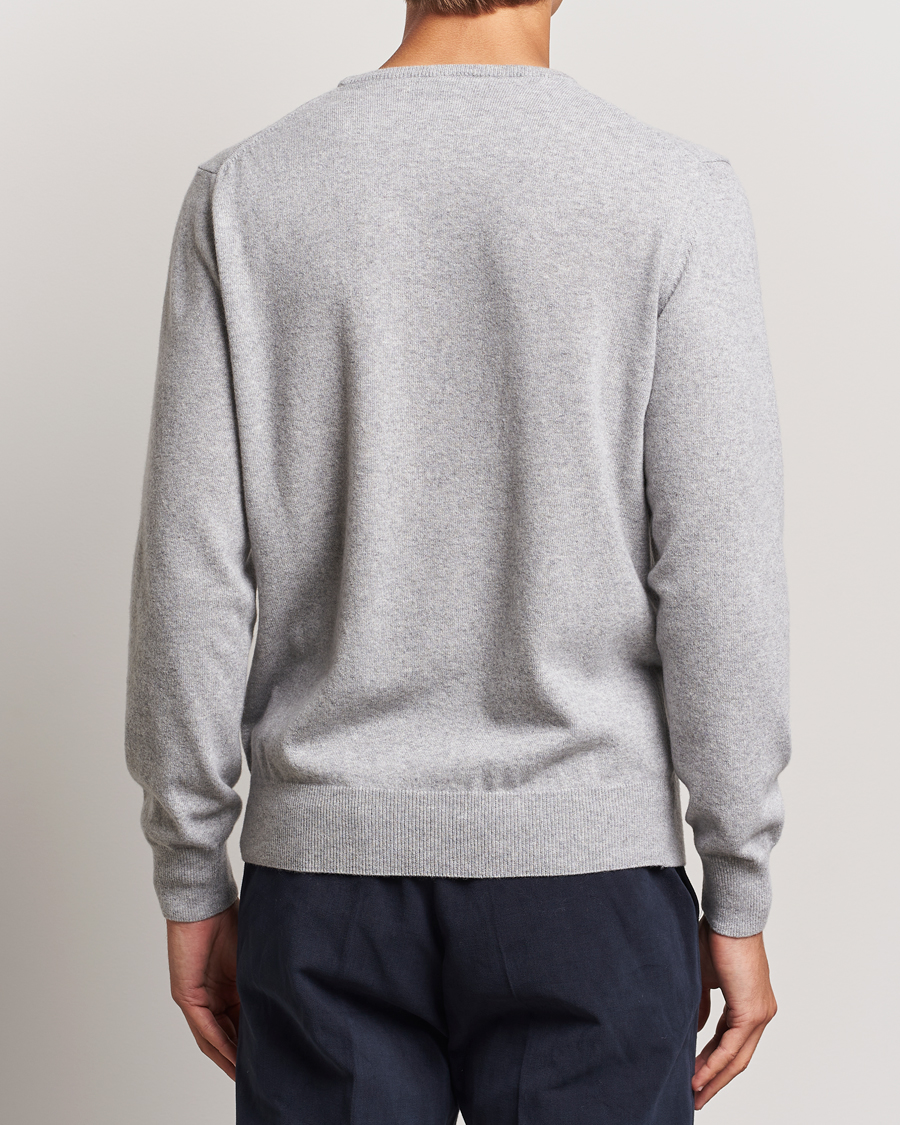 Herr | Tröjor | Morgano | Wool/Cashmere Crewneck Mid Grey