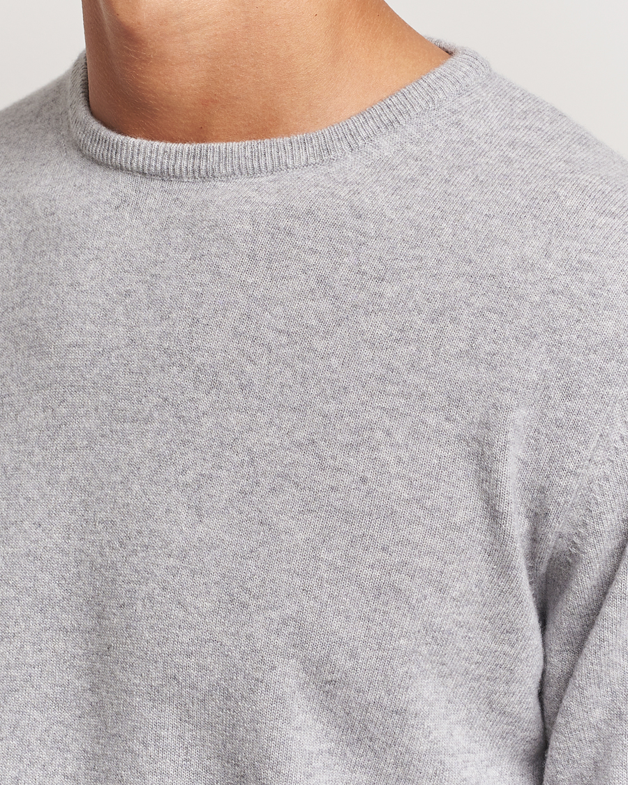 Herr | Tröjor | Morgano | Wool/Cashmere Crewneck Mid Grey
