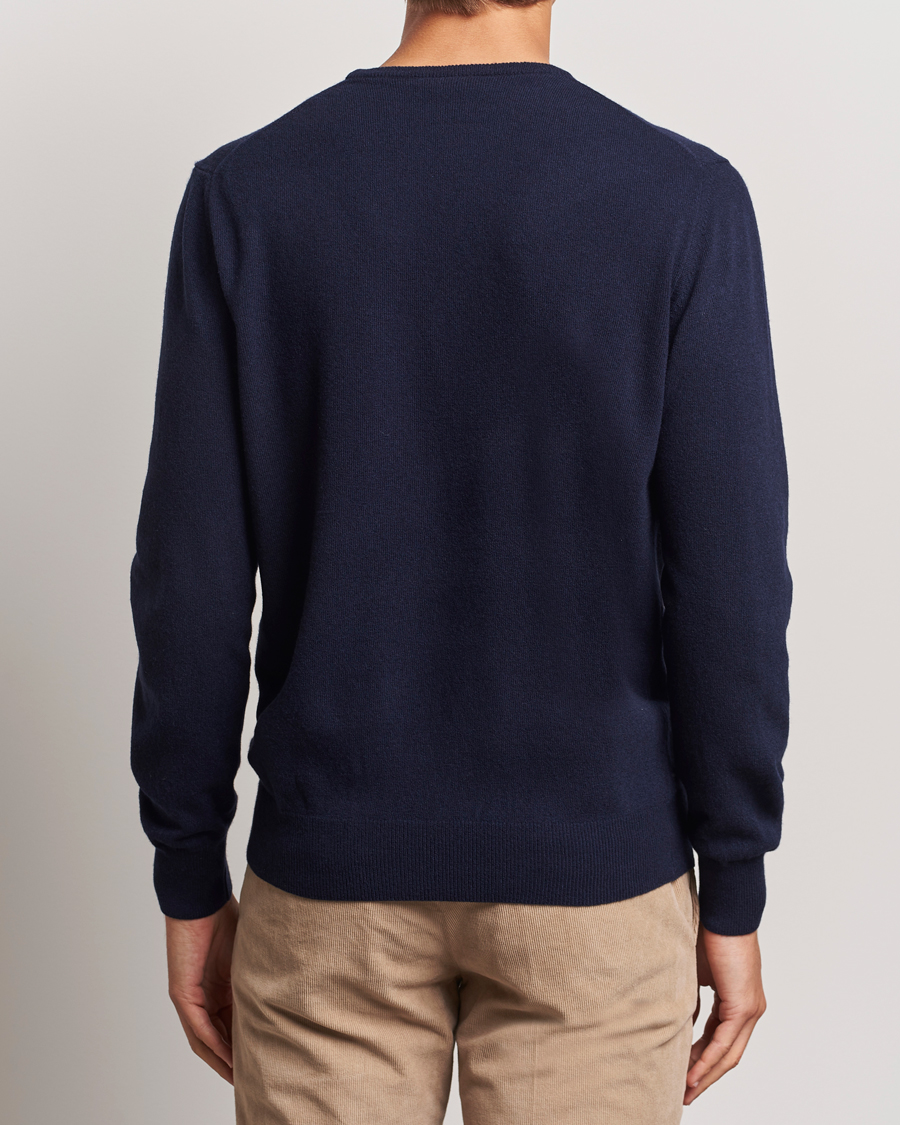 Herr | Tröjor | Morgano | Wool/Cashmere Crewneck Navy