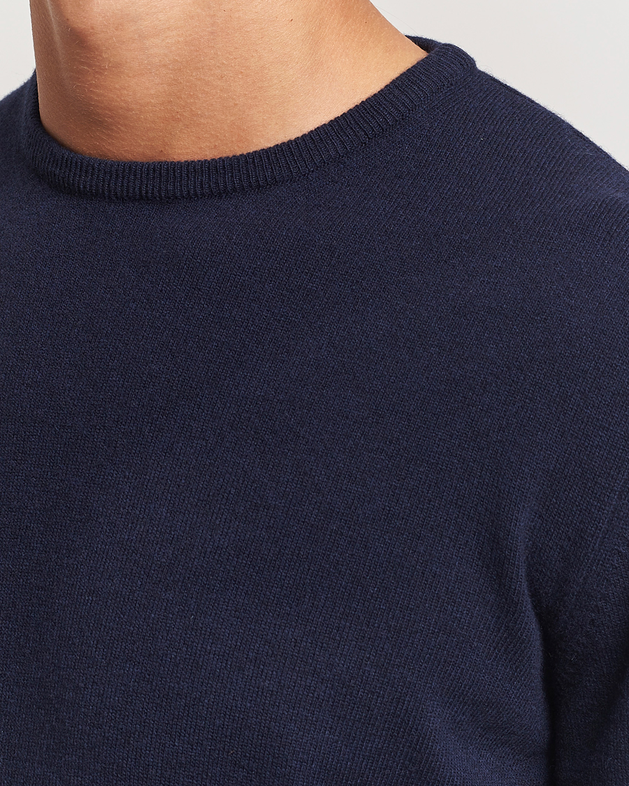 Herr | Tröjor | Morgano | Wool/Cashmere Crewneck Navy