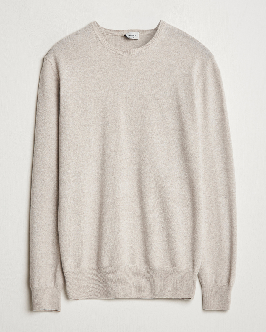 Herr | Tröjor | Morgano | Wool/Cashmere Crewneck Beige